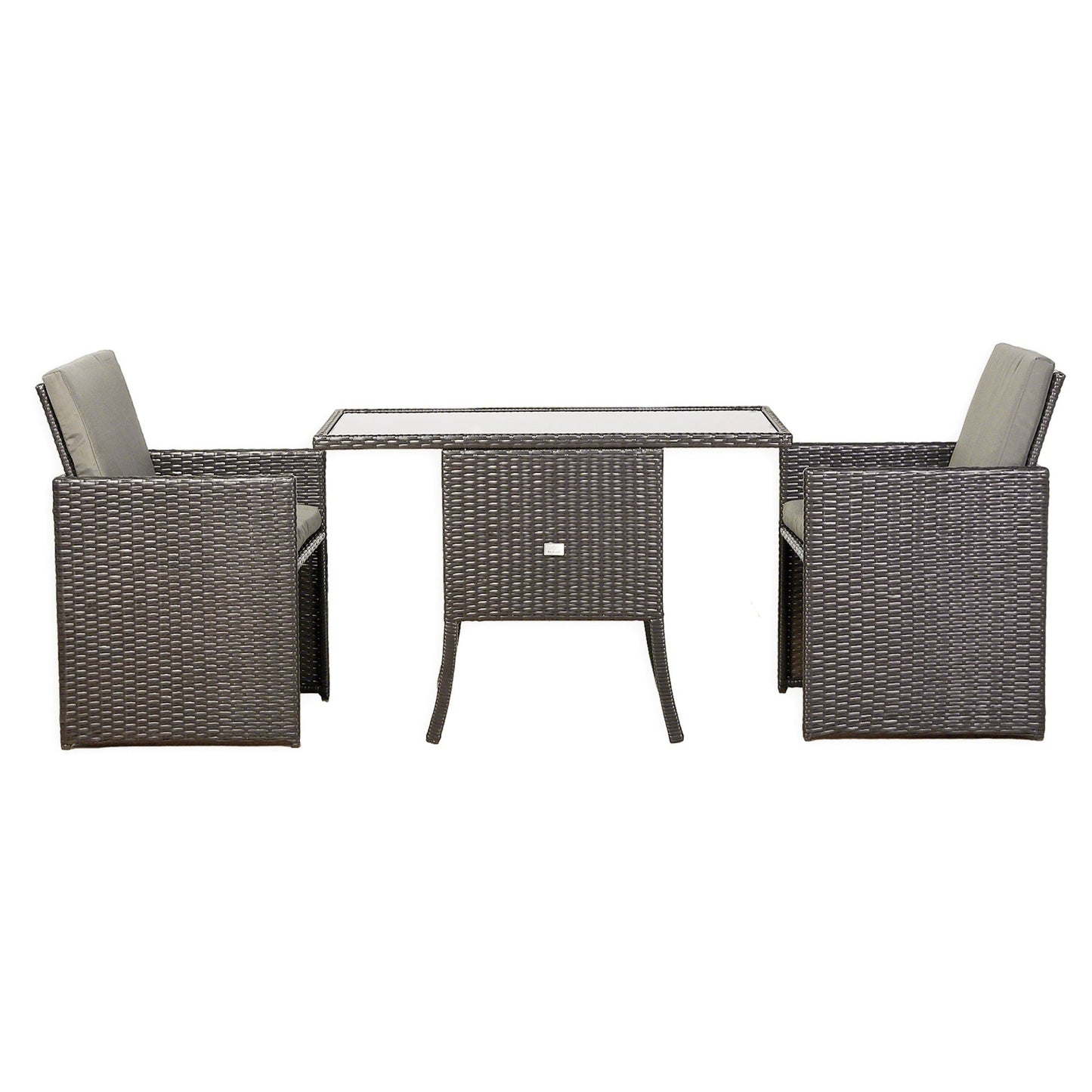 PRE ORDER....Ebony Range Rattan Furniture Set for Balcony Poolside in Brown Rattan