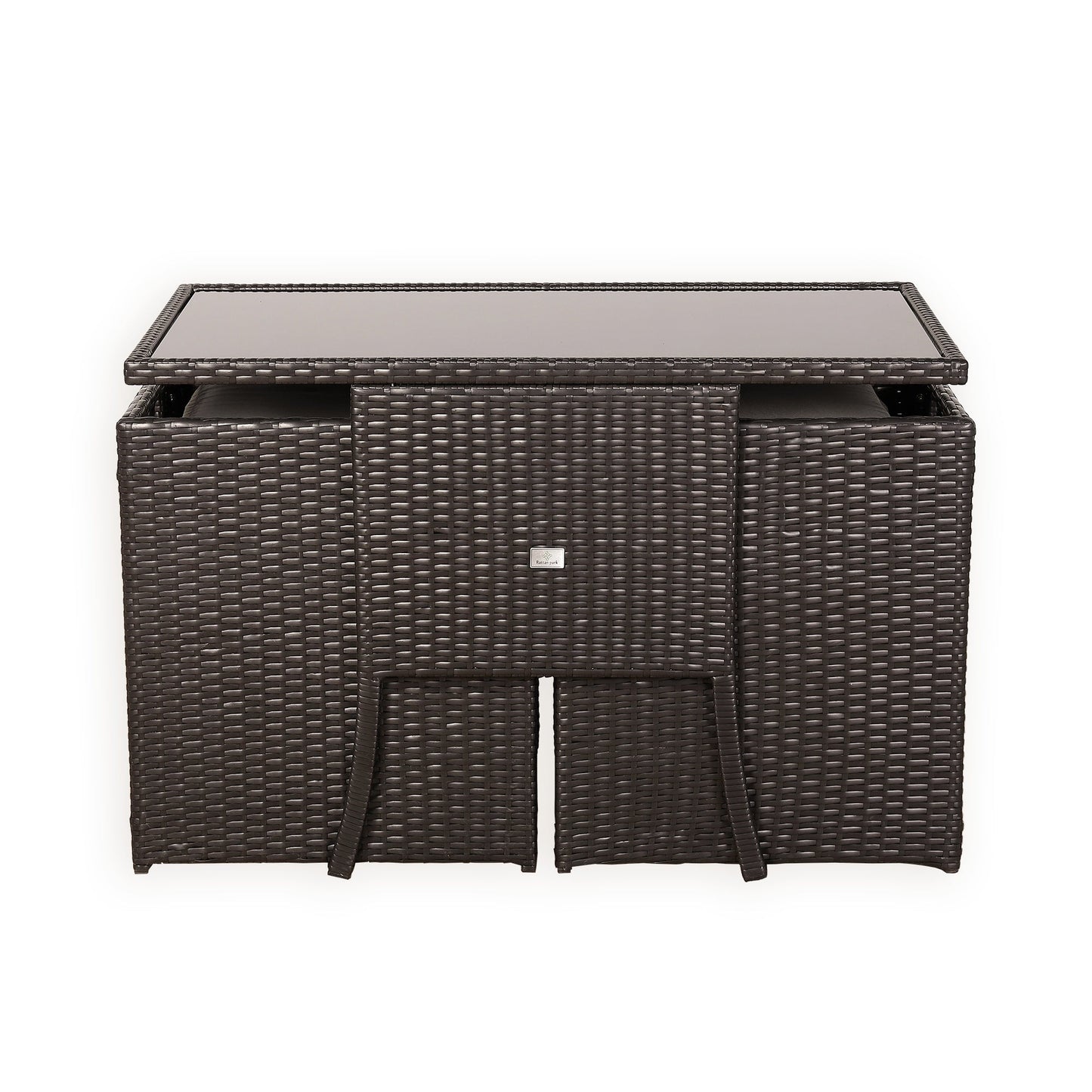 PRE ORDER....Ebony Range Rattan Furniture Set for Balcony Poolside in Brown Rattan