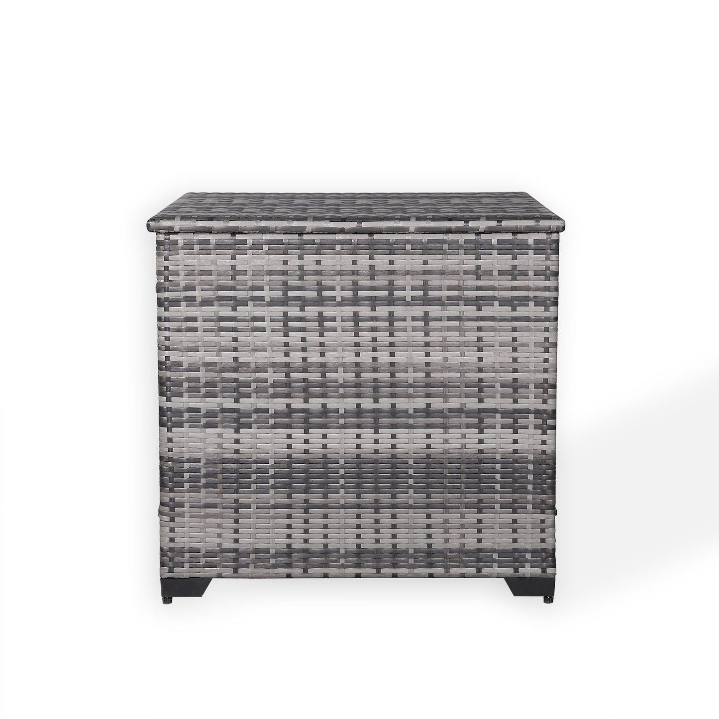 Due in 02/05/25 Modern Range Square Storage Box in Grey Rattan