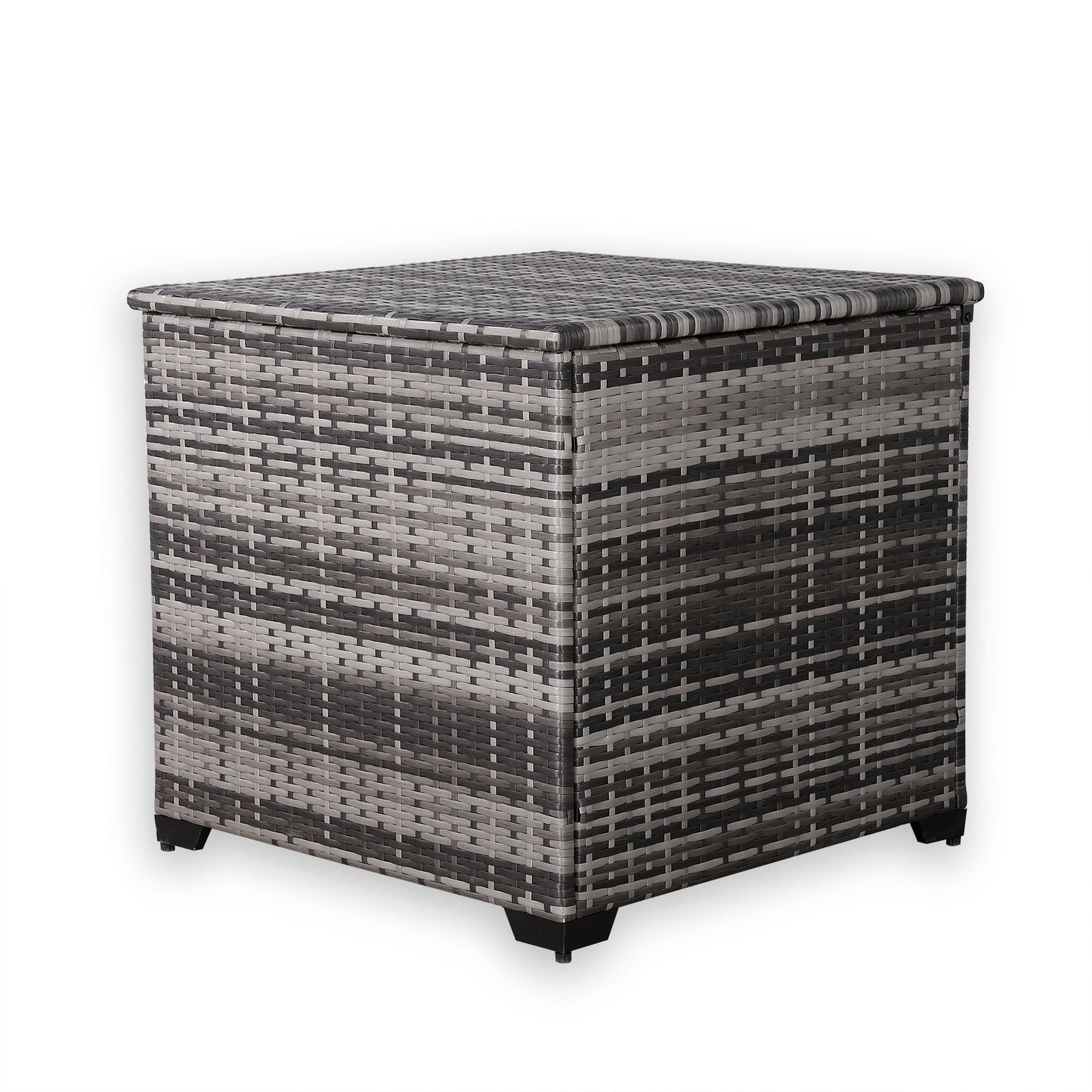 Due in 02/05/25 Modern Range Square Storage Box in Grey Rattan