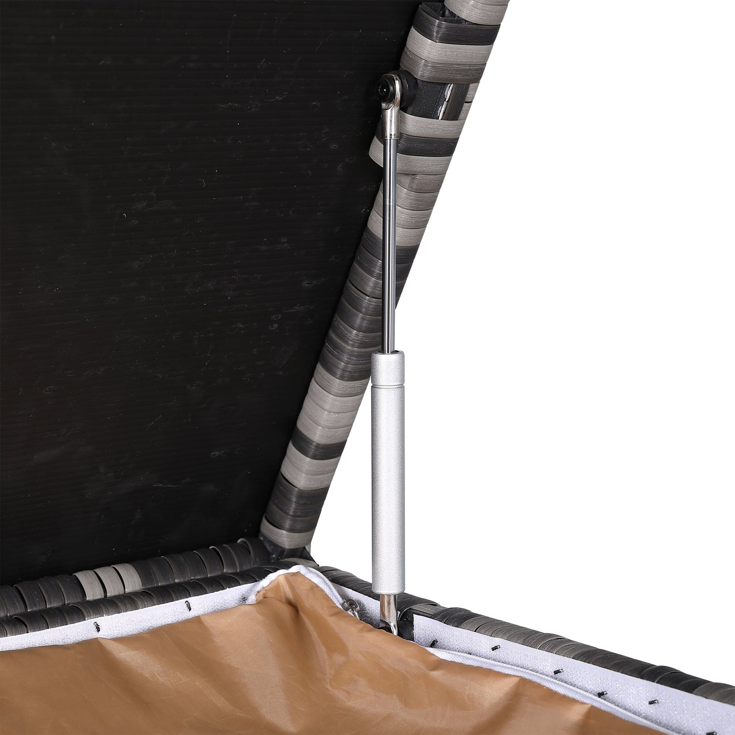 Due in 02/05/25 Modern Range Square Storage Box in Grey Rattan