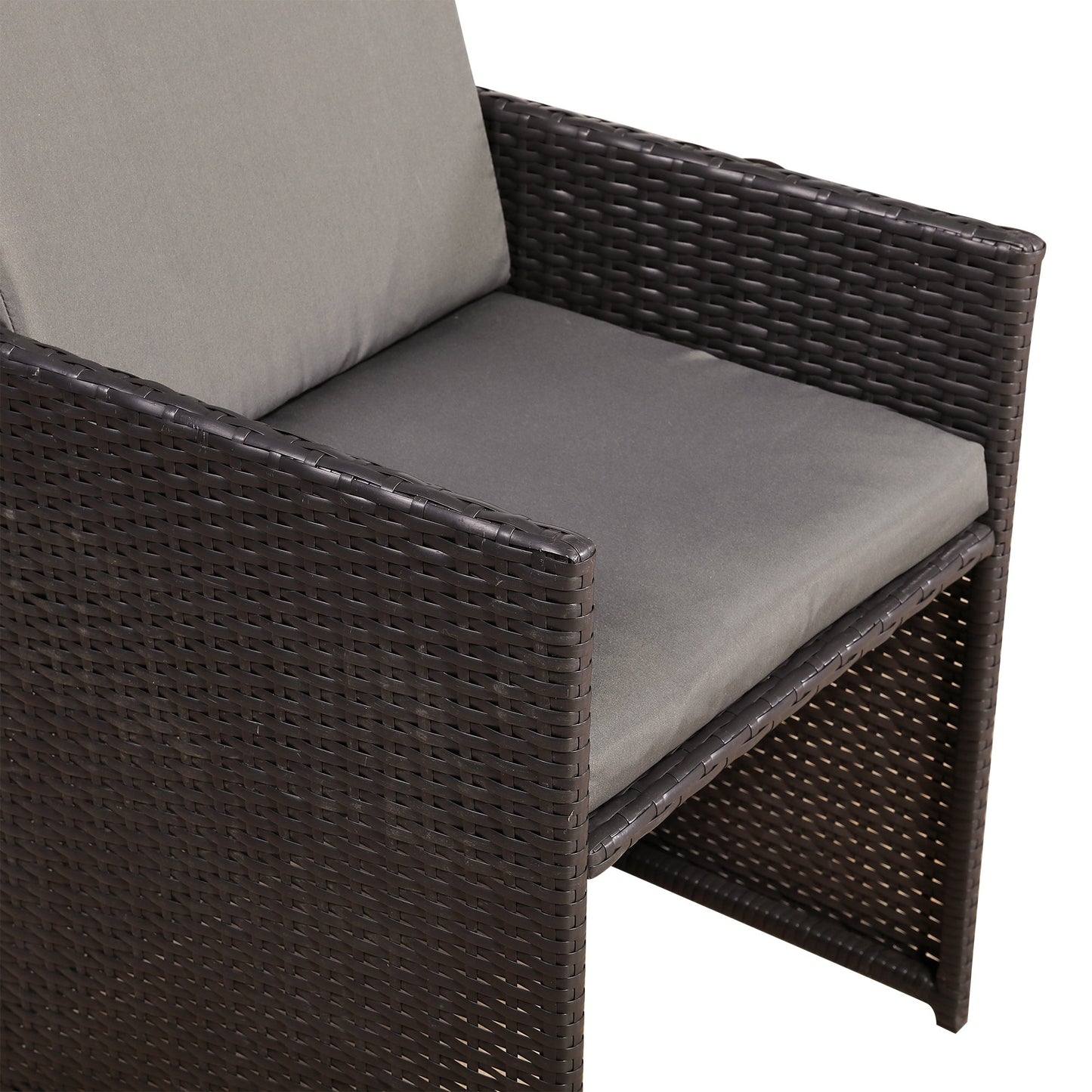 PRE ORDER....Ebony Range Rattan Furniture Set for Balcony Poolside in Brown Rattan