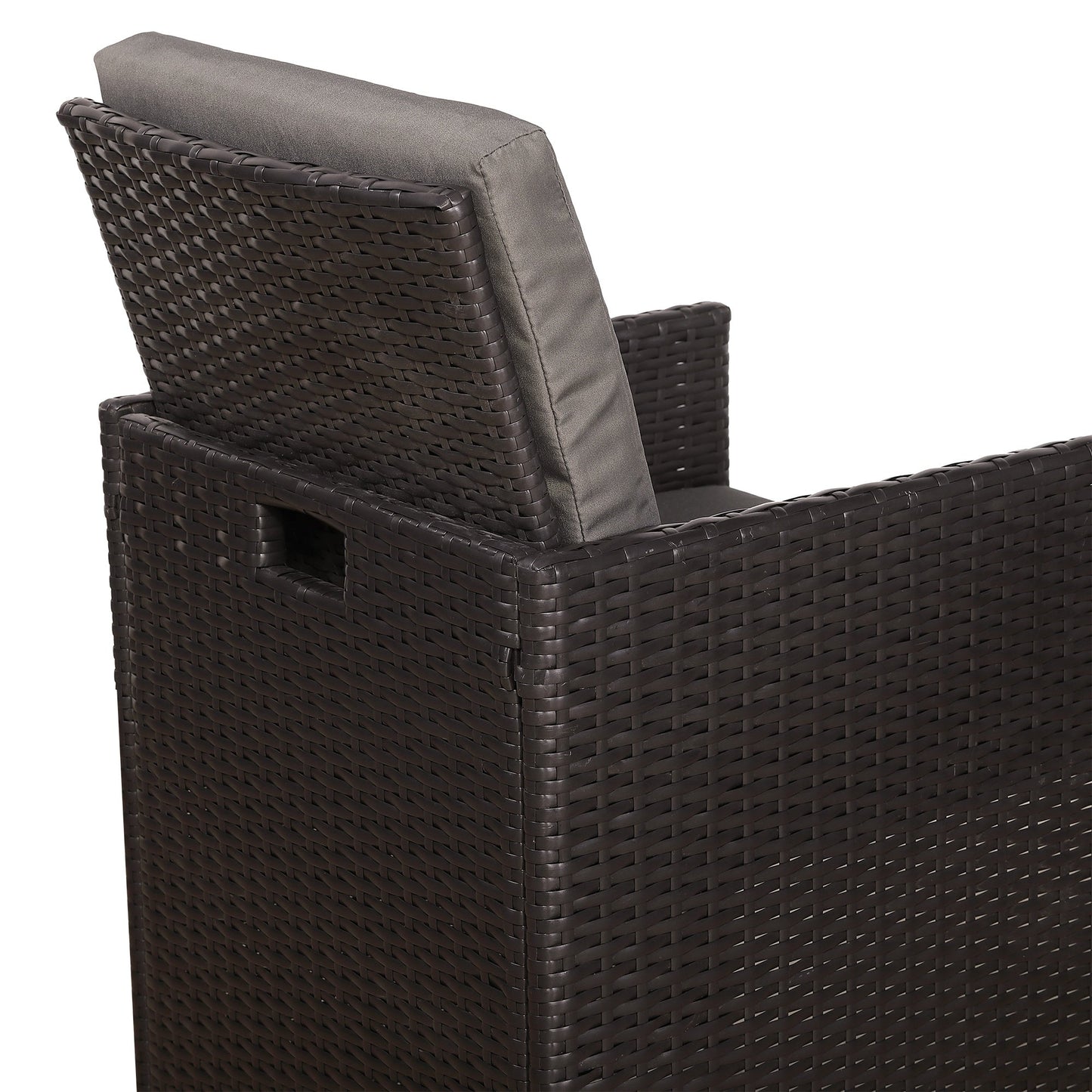 PRE ORDER....Ebony Range Rattan Furniture Set for Balcony Poolside in Brown Rattan