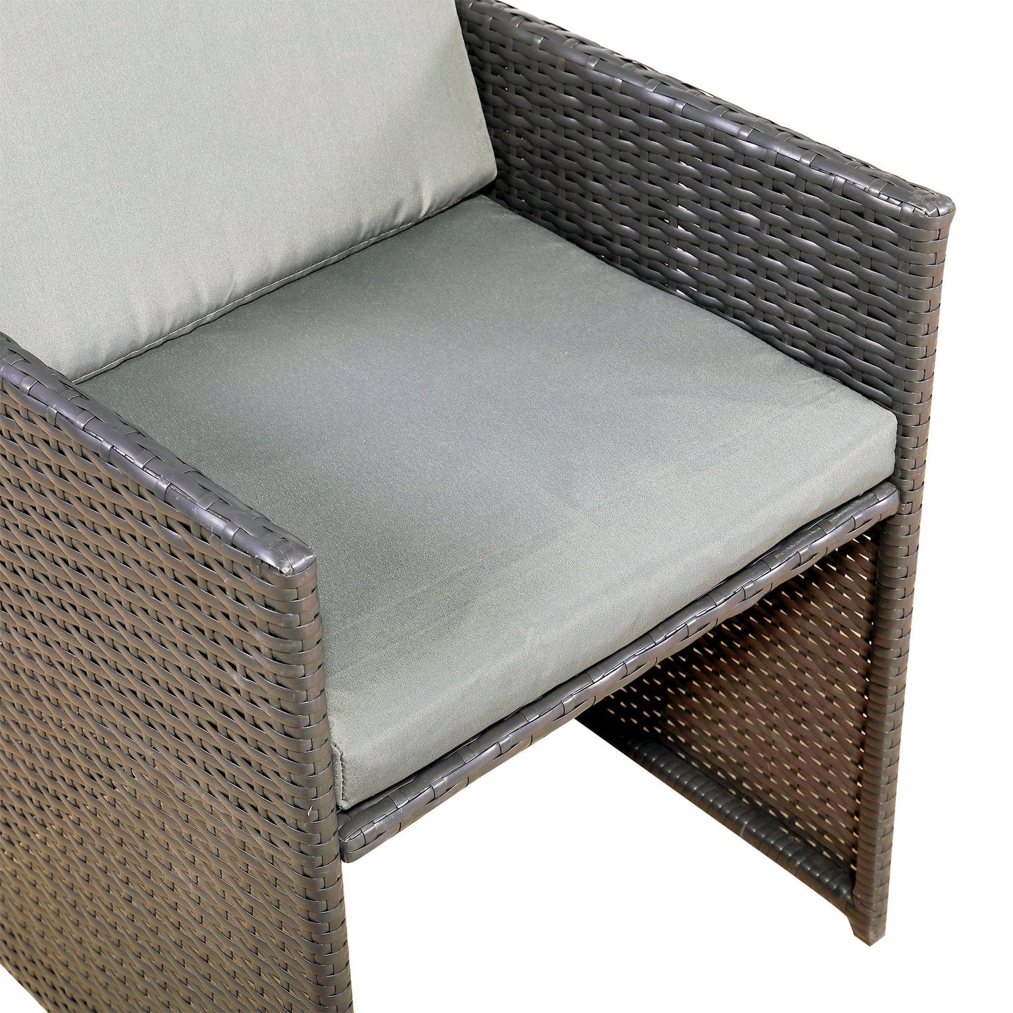 PRE ORDER....Ebony Range Rattan Furniture Set for Balcony Poolside in Brown Rattan