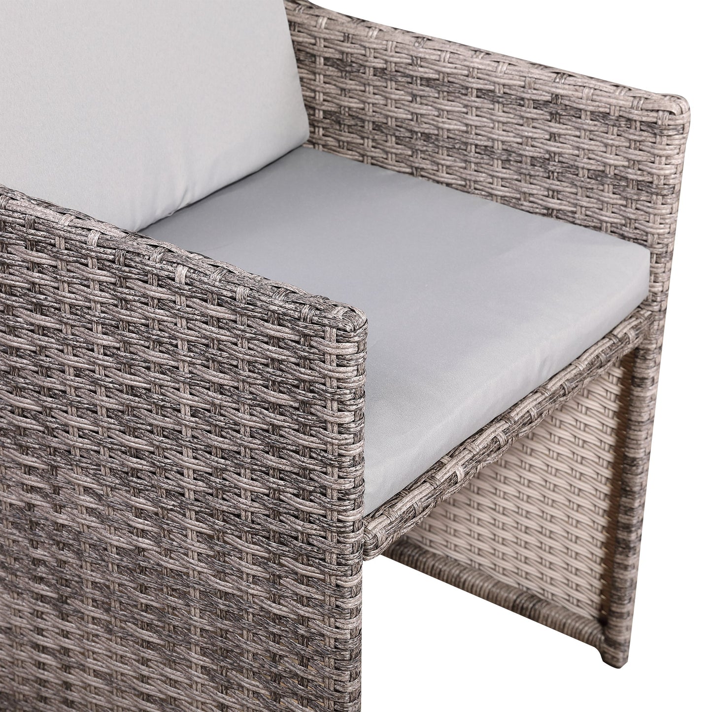 PRE ORDER....Rose Range Rattan Furniture Set for Balcony Poolside in Grey Rattan