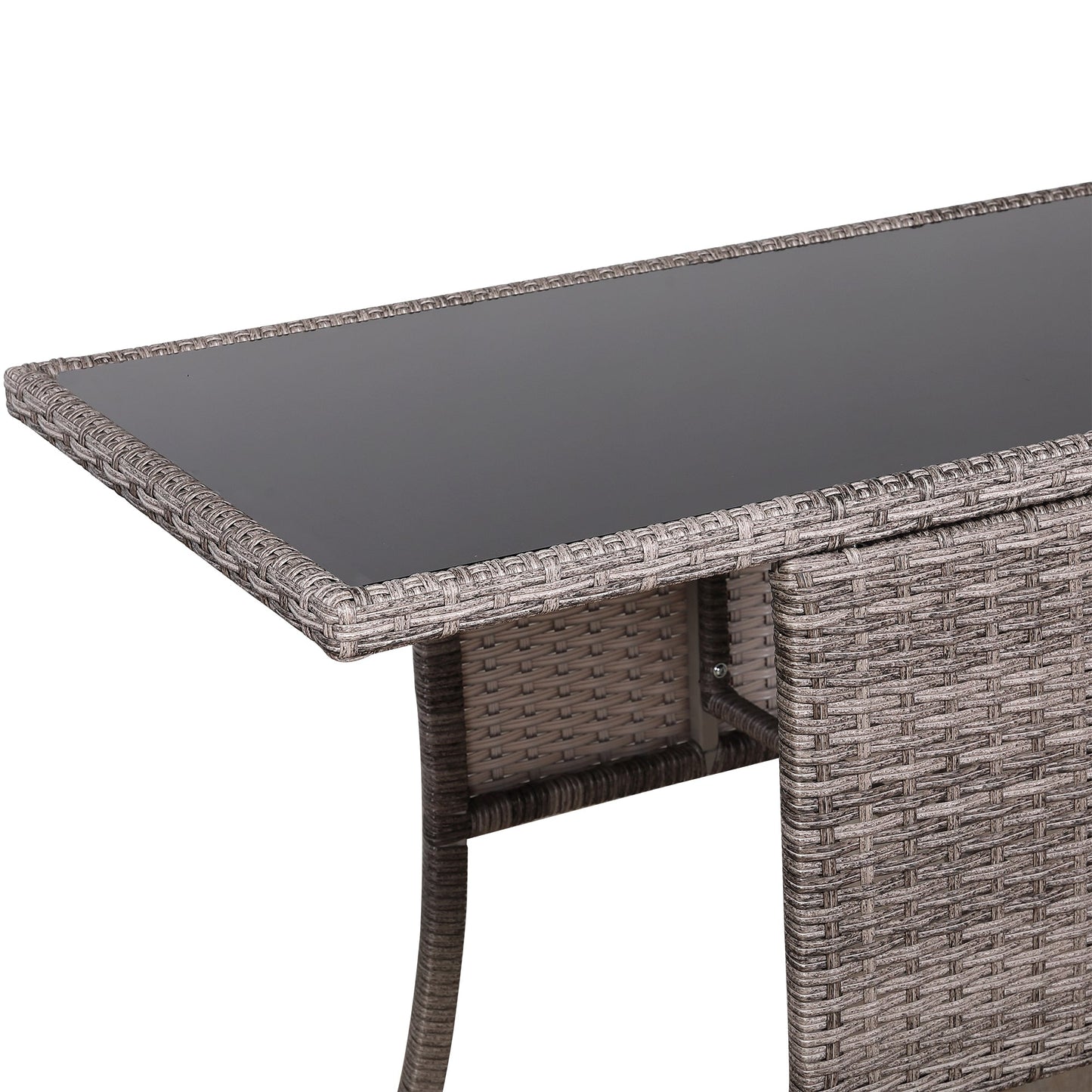 PRE ORDER....Rose Range Rattan Furniture Set for Balcony Poolside in Grey Rattan