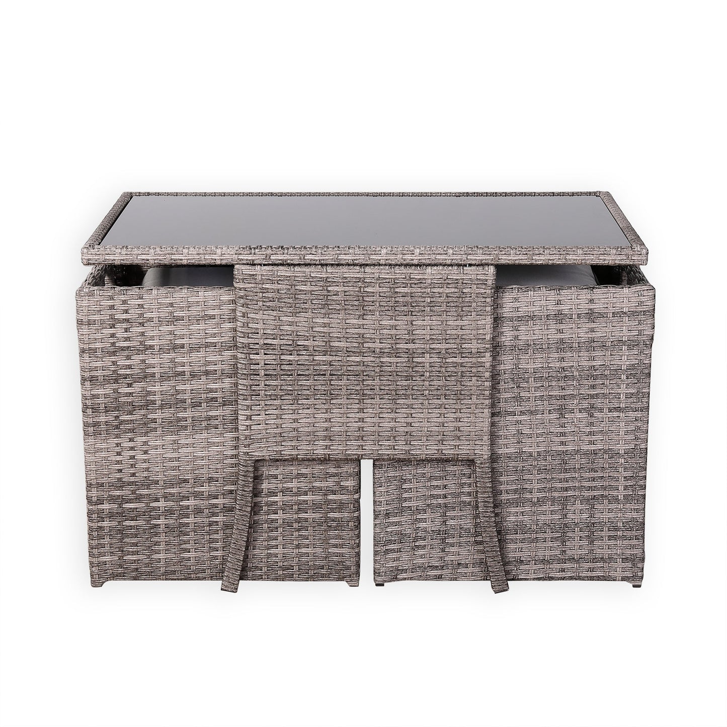 PRE ORDER....Rose Range Rattan Furniture Set for Balcony Poolside in Grey Rattan