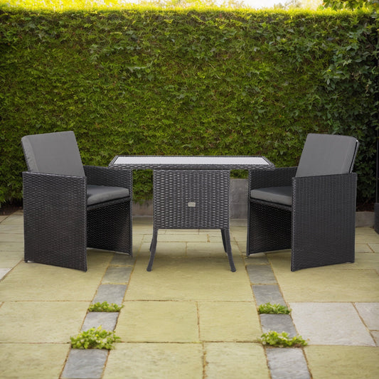 PRE ORDER....Ebony Range Rattan Furniture Set for Balcony Poolside in Brown Rattan