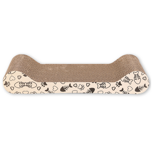 Ultralark scratching board For Natural Claw Care，Durable Bone-Shaped Cat Scratcher, High-Density Corrugated Cardboard – Non-Shedding Scratch Pad for Indoor Cats