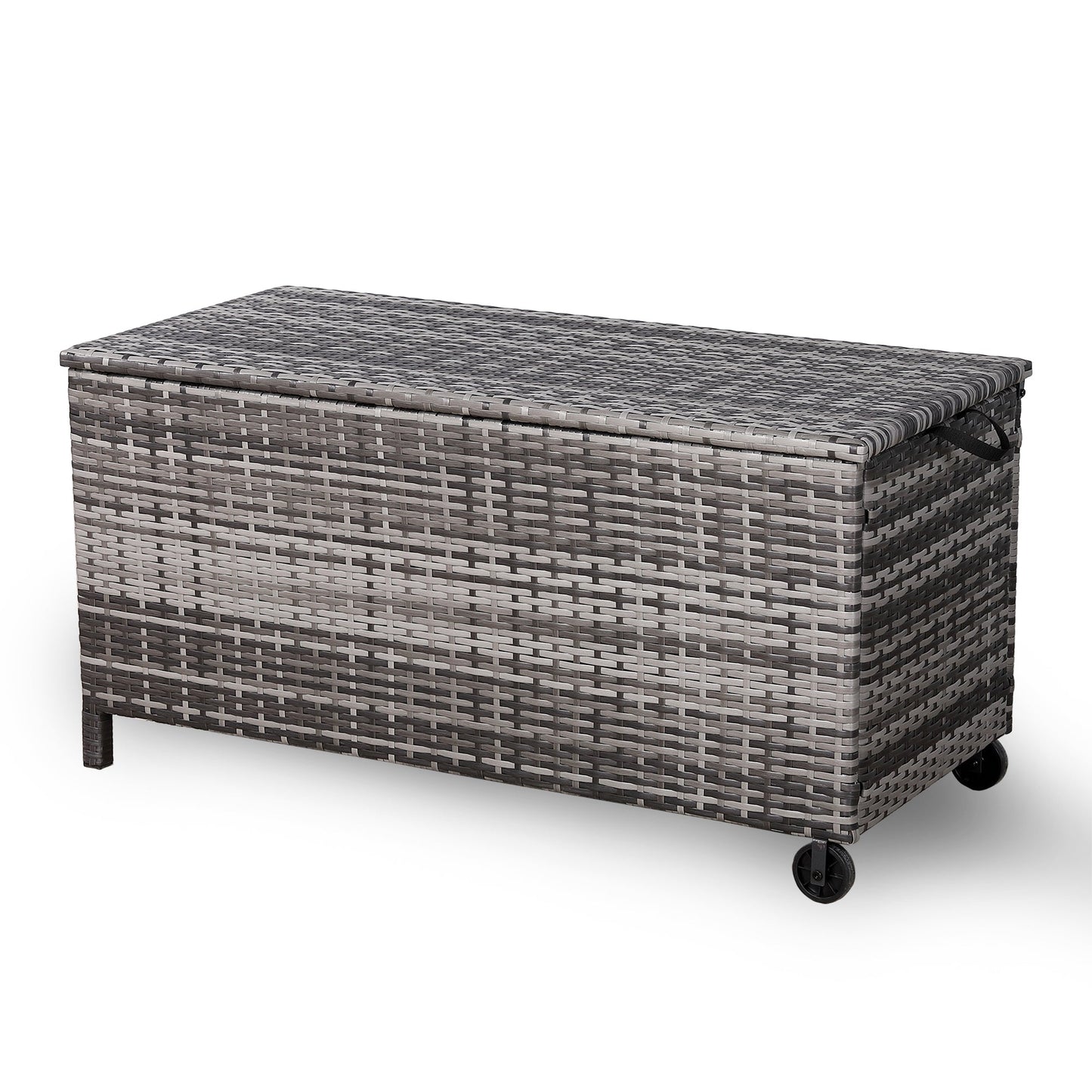 Due in 02/05/25  Modern Range Large Storage Box  in Grey Rattan