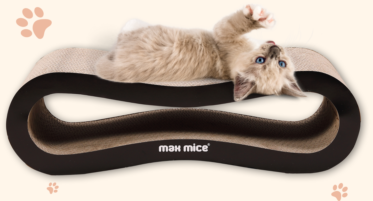 Ultralark Ultimate Cat Scratcher Lounge Bed，8-Shape Design，Superior Cardboard & Construction，Indoor Durable Cat Furniture for Scratch and Rest