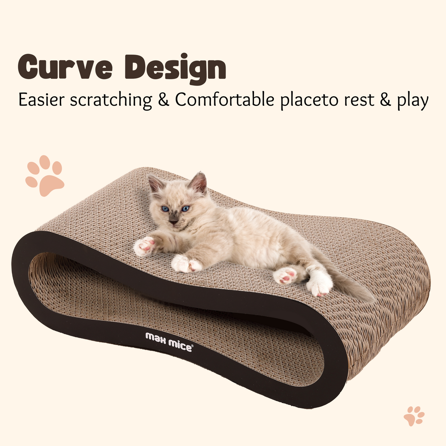 Ultralark Ultimate Cat Scratcher Lounge Bed，8-Shape Design，Superior Cardboard & Construction，Indoor Durable Cat Furniture for Scratch and Rest