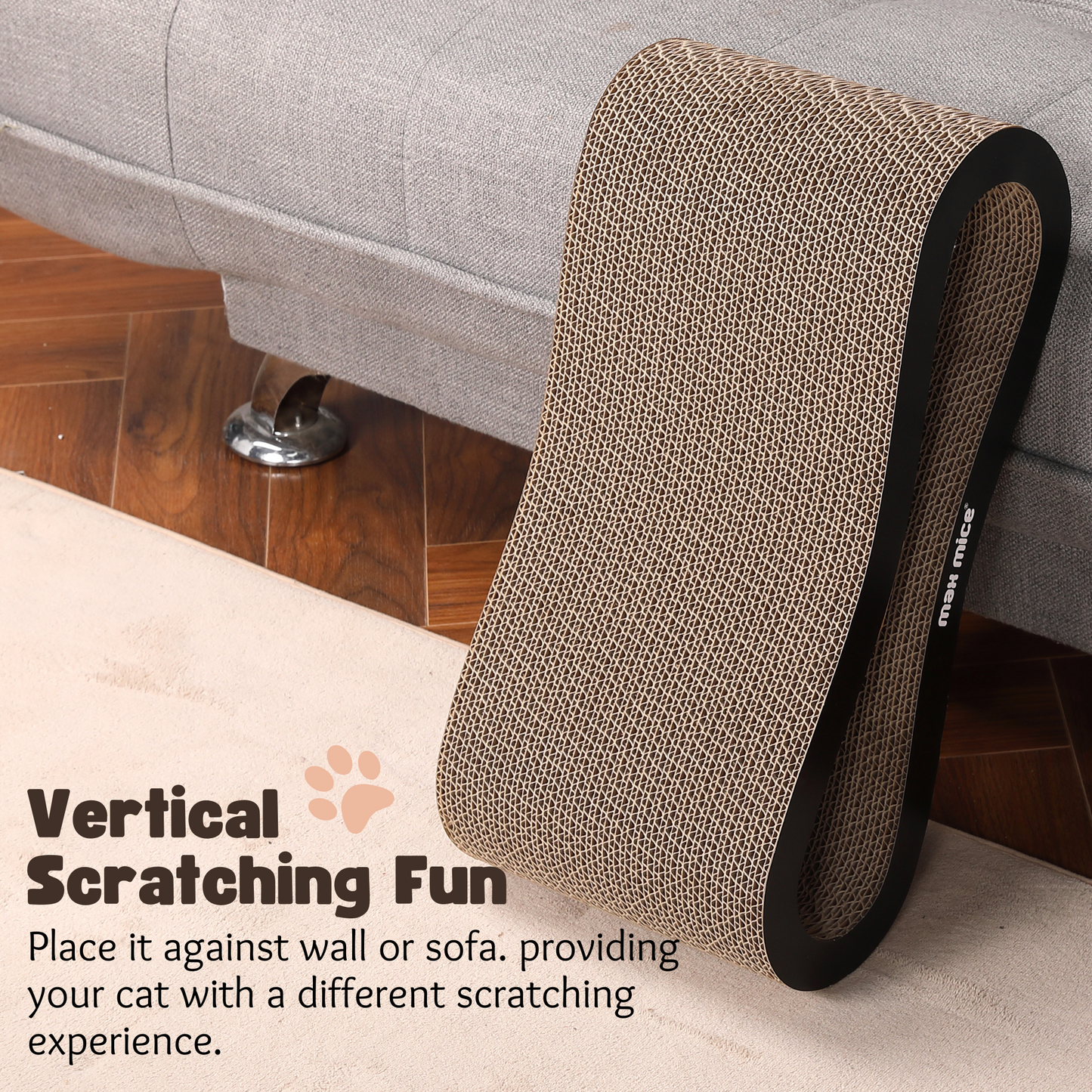 Ultralark Ultimate Cat Scratcher Lounge Bed，8-Shape Design，Superior Cardboard & Construction，Indoor Durable Cat Furniture for Scratch and Rest