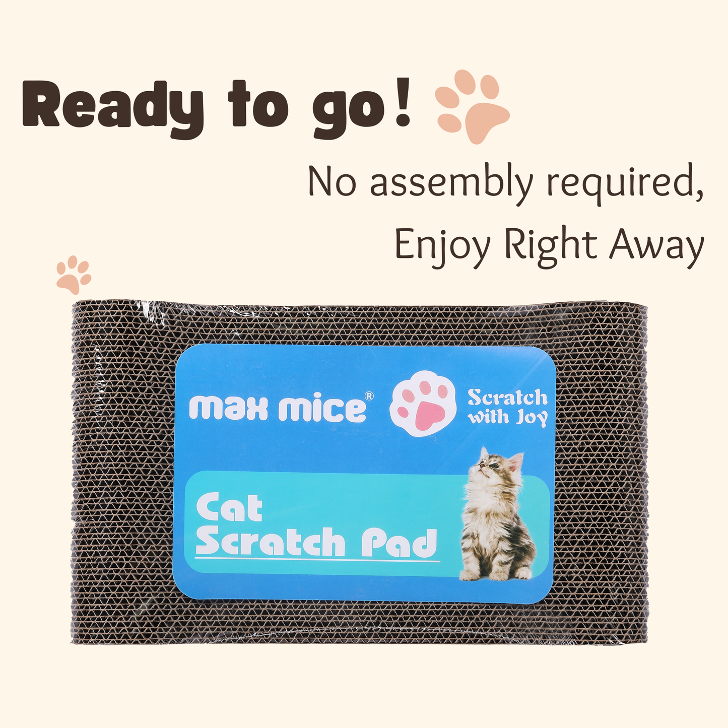 Ultralark scratching board For Natural Claw Care，Durable Bone-Shaped Cat Scratcher, High-Density Corrugated Cardboard – Non-Shedding Scratch Pad for Indoor Cats
