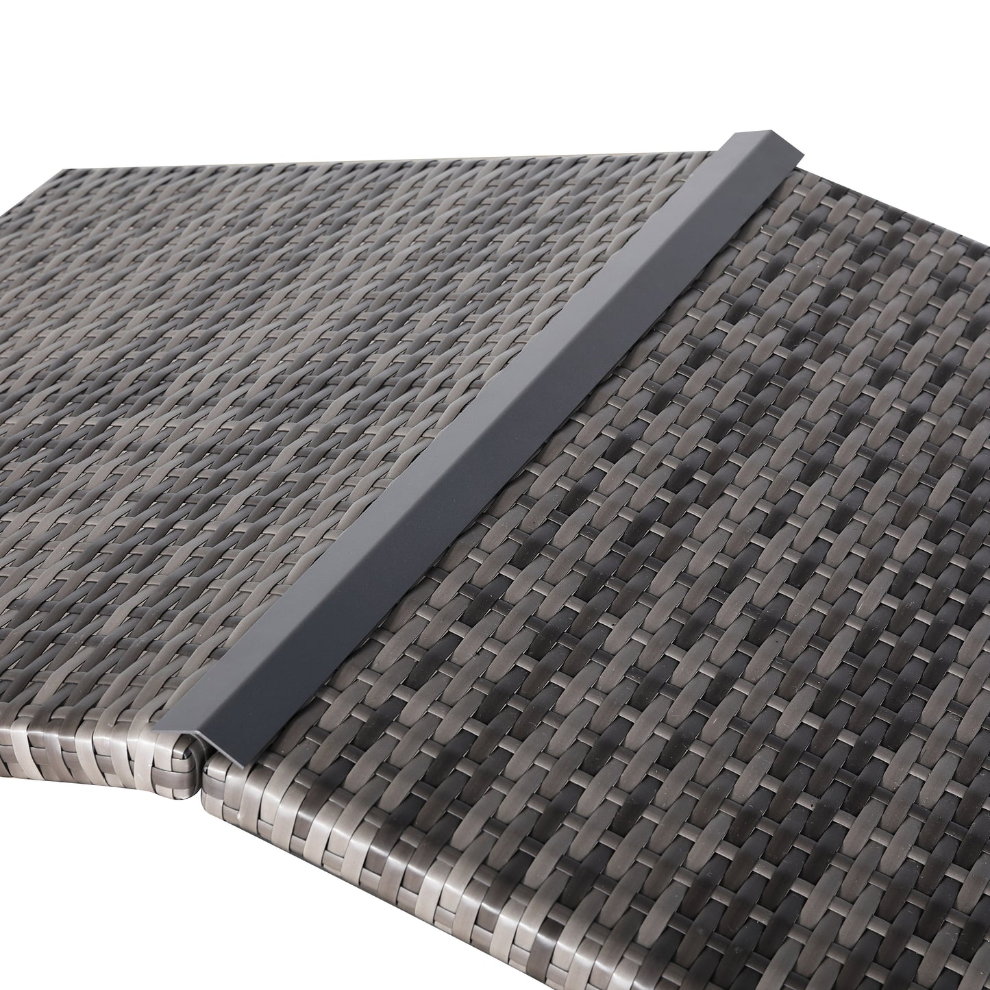 Ultralark Wicker Raised Dog House Raised Rattan Dog Bed for Indoor/Outdoor with Weatherproof Roof and Removable Cushion Lounge in Grey (Large)