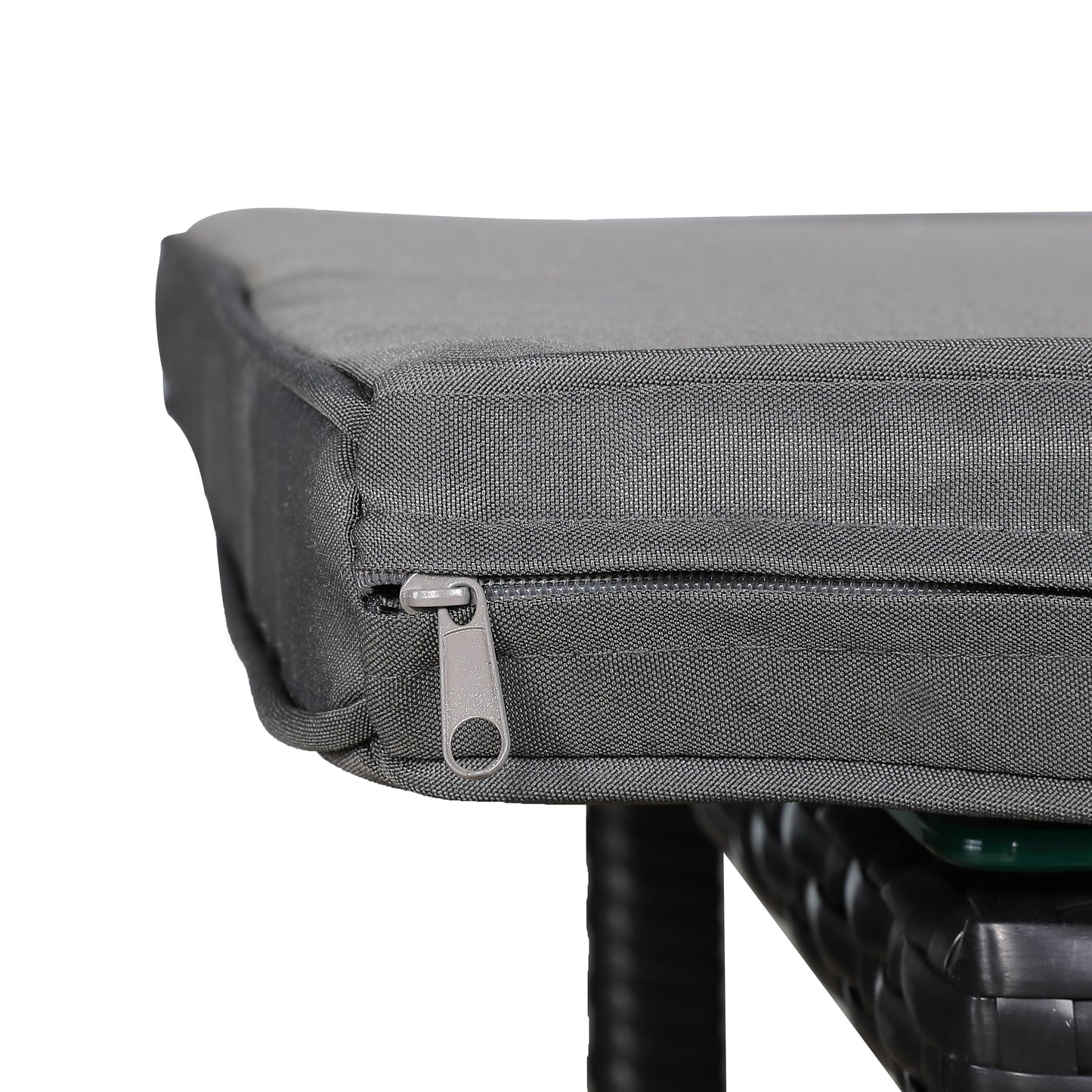 Ultralark Wicker Raised Dog House Raised Rattan Dog Bed for Indoor/Outdoor with Weatherproof Roof and Removable Cushion Lounge in Grey (Large)