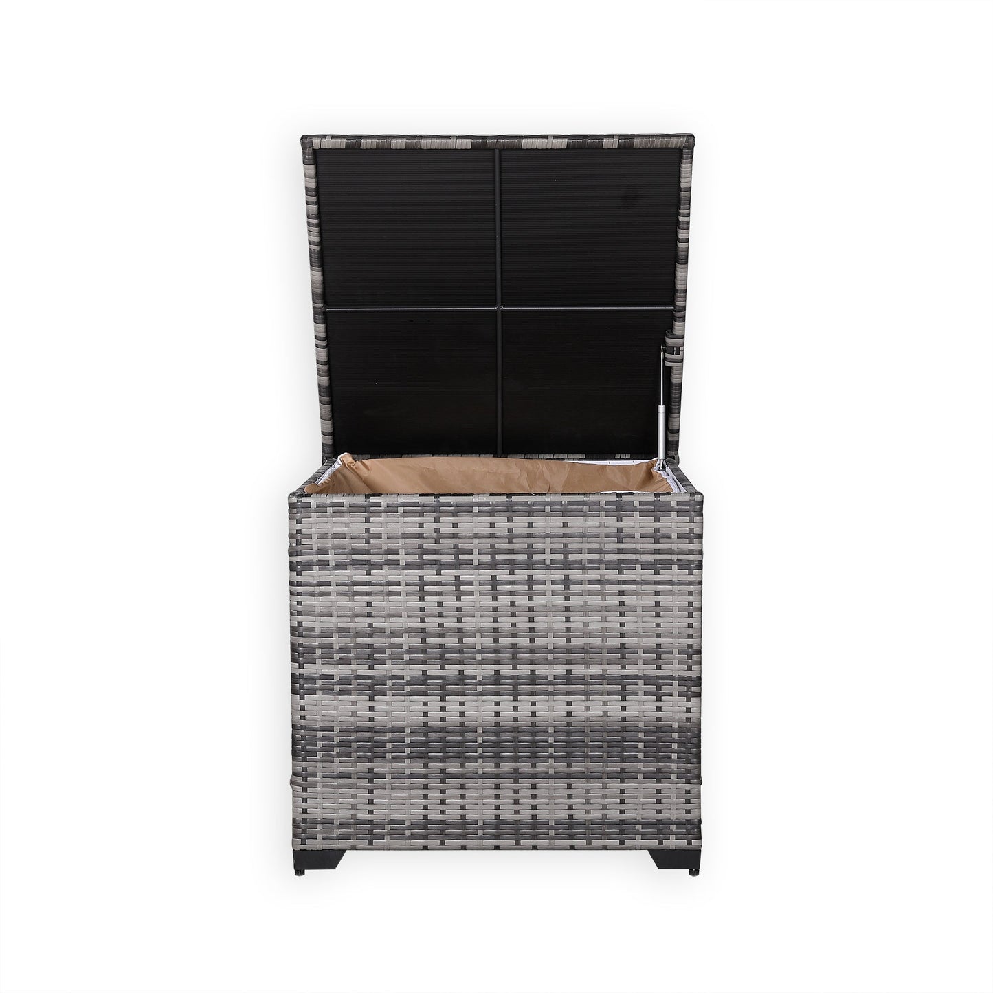 Due in 02/05/25  Modern Range Square Storage Box  in Grey Rattan