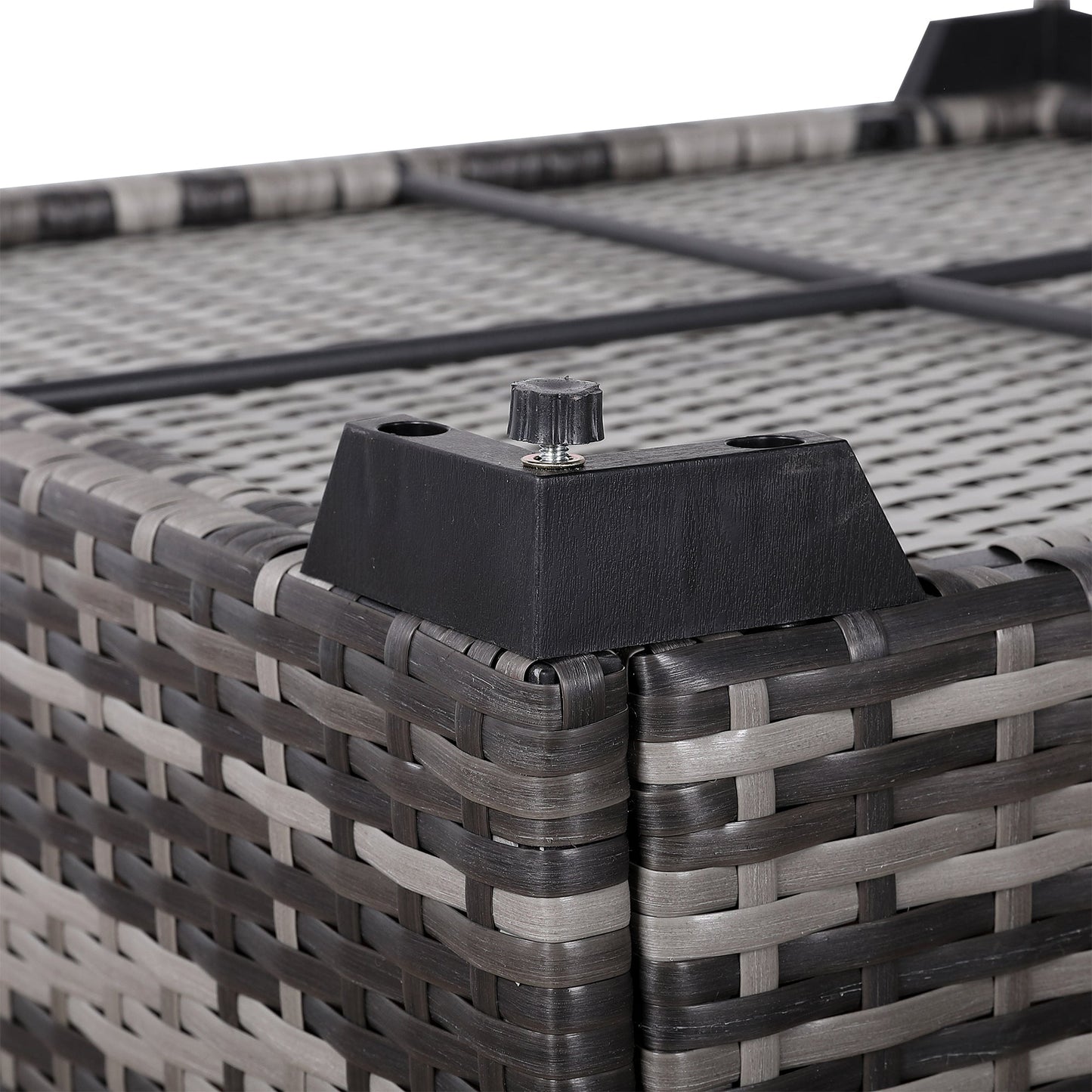 Due in 02/05/25  Modern Range Square Storage Box  in Grey Rattan