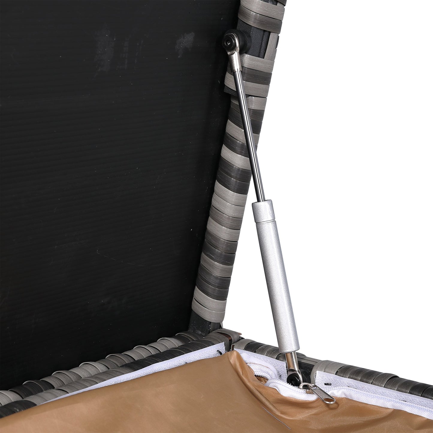 Due in 02/05/25  Modern Range Large Storage Box  in Grey Rattan