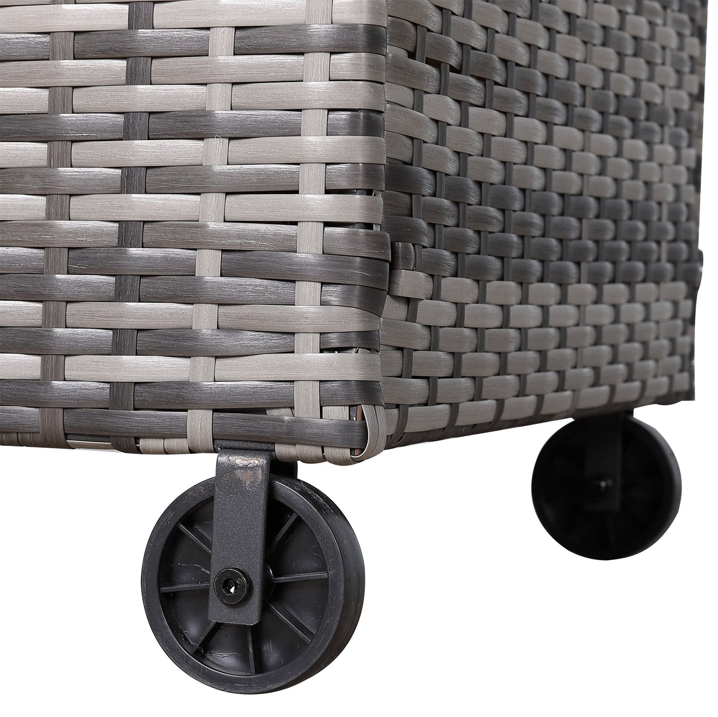 Due in 02/05/25  Modern Range Large Storage Box  in Grey Rattan